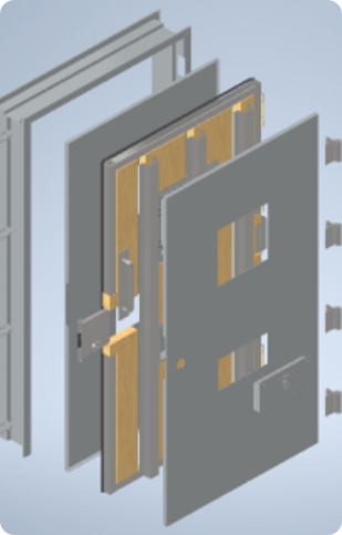 Exploded door view