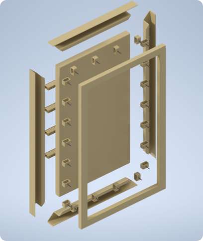 Wall panel exploded view